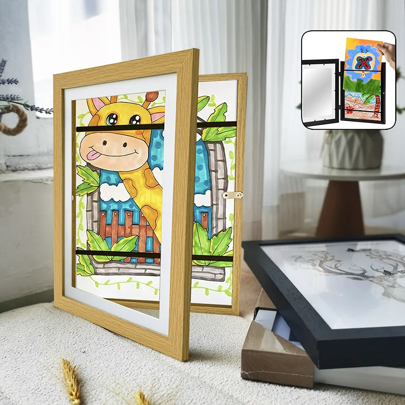 ArtVault™ - A4 Frame Oak 13.5 x 9.5 Inches (Fits A4 & More Sizes)