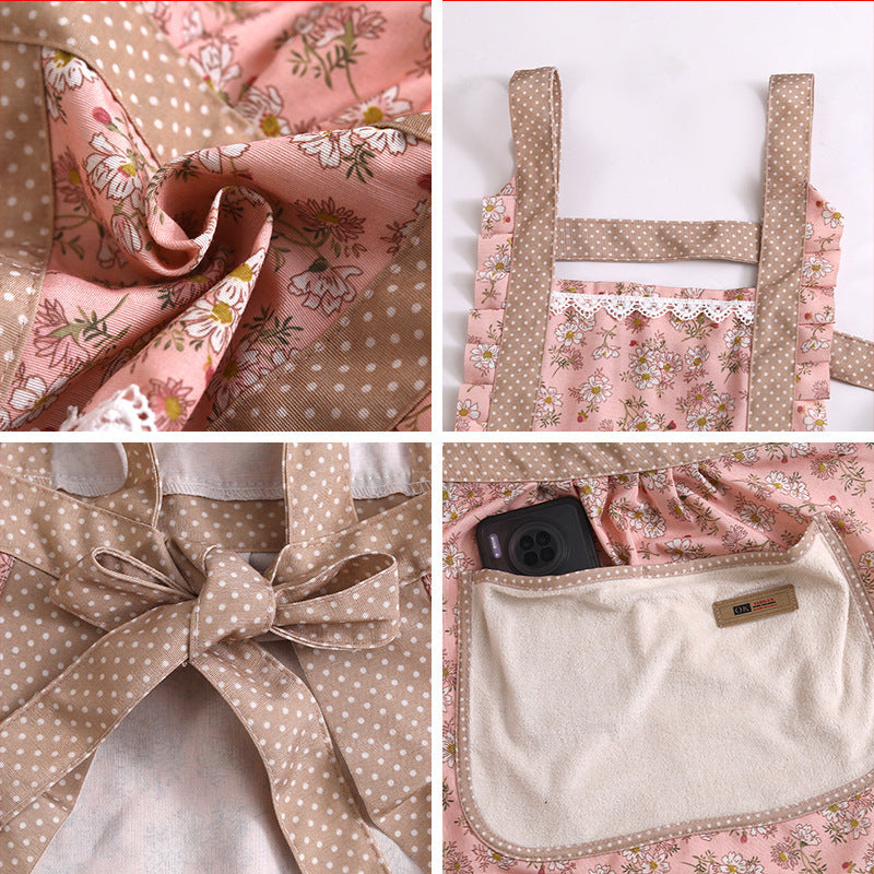 Floral Cotton Kitchen Apron