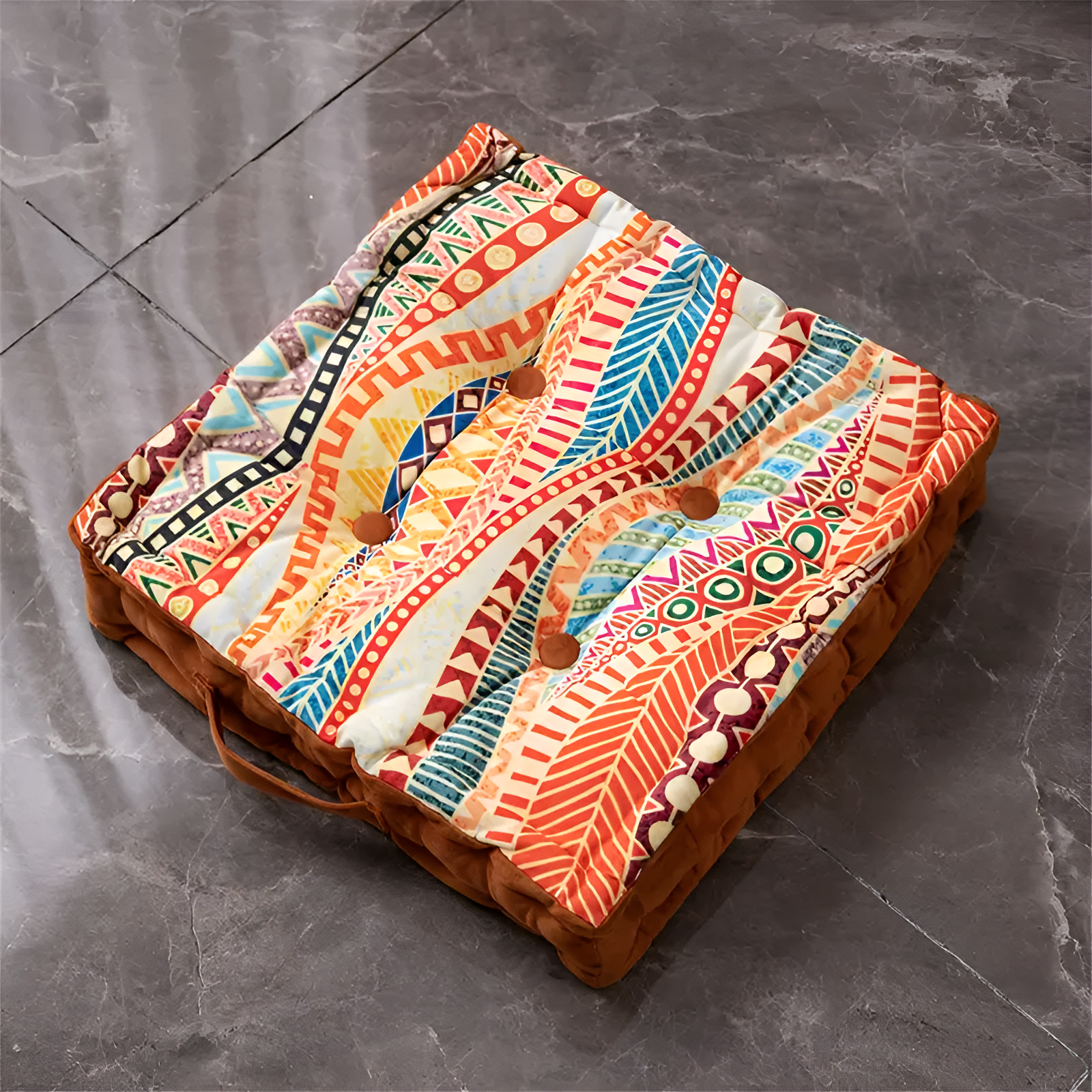 Vintage-Inspired Tufted Floor Cushion Golden Hills