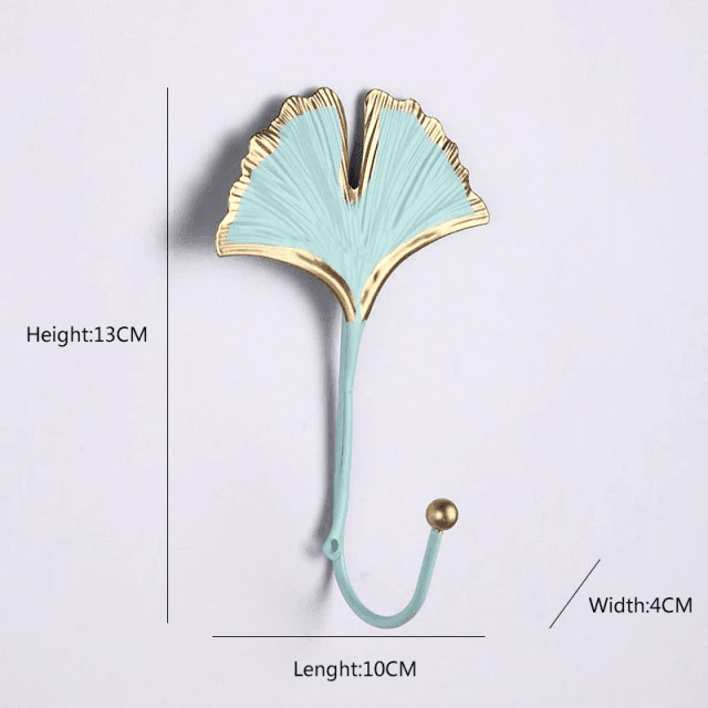 Nature's Foliage Metal Wall Hooks PowderBlue Saratoga