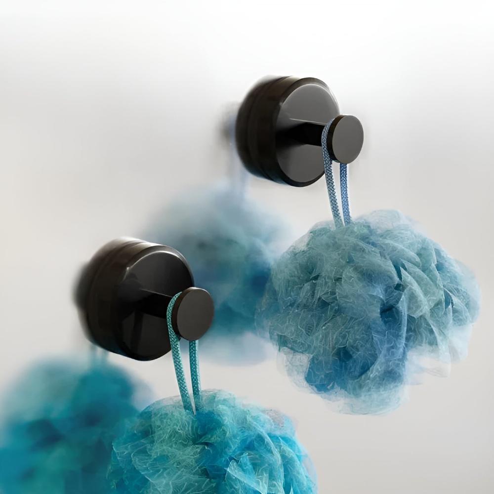 Grip Lock Shower Hooks Black