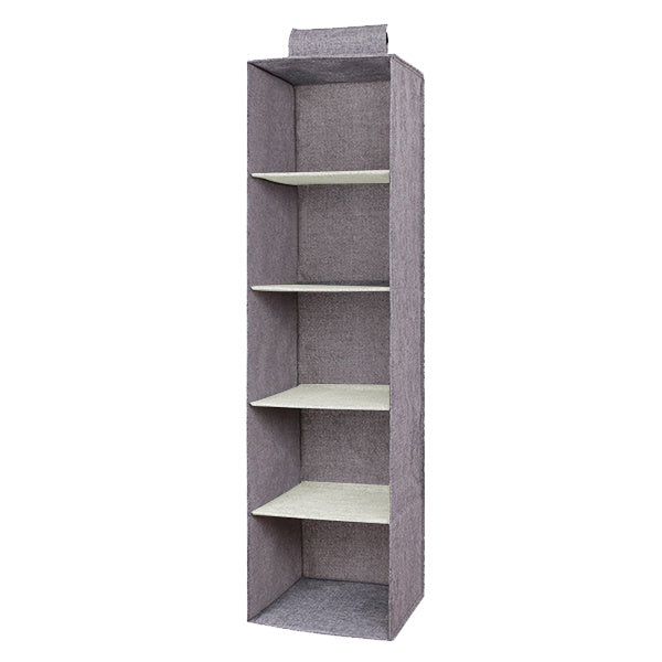 Hanging Closet Organizer - Shelf Storage 5 Layer Gray