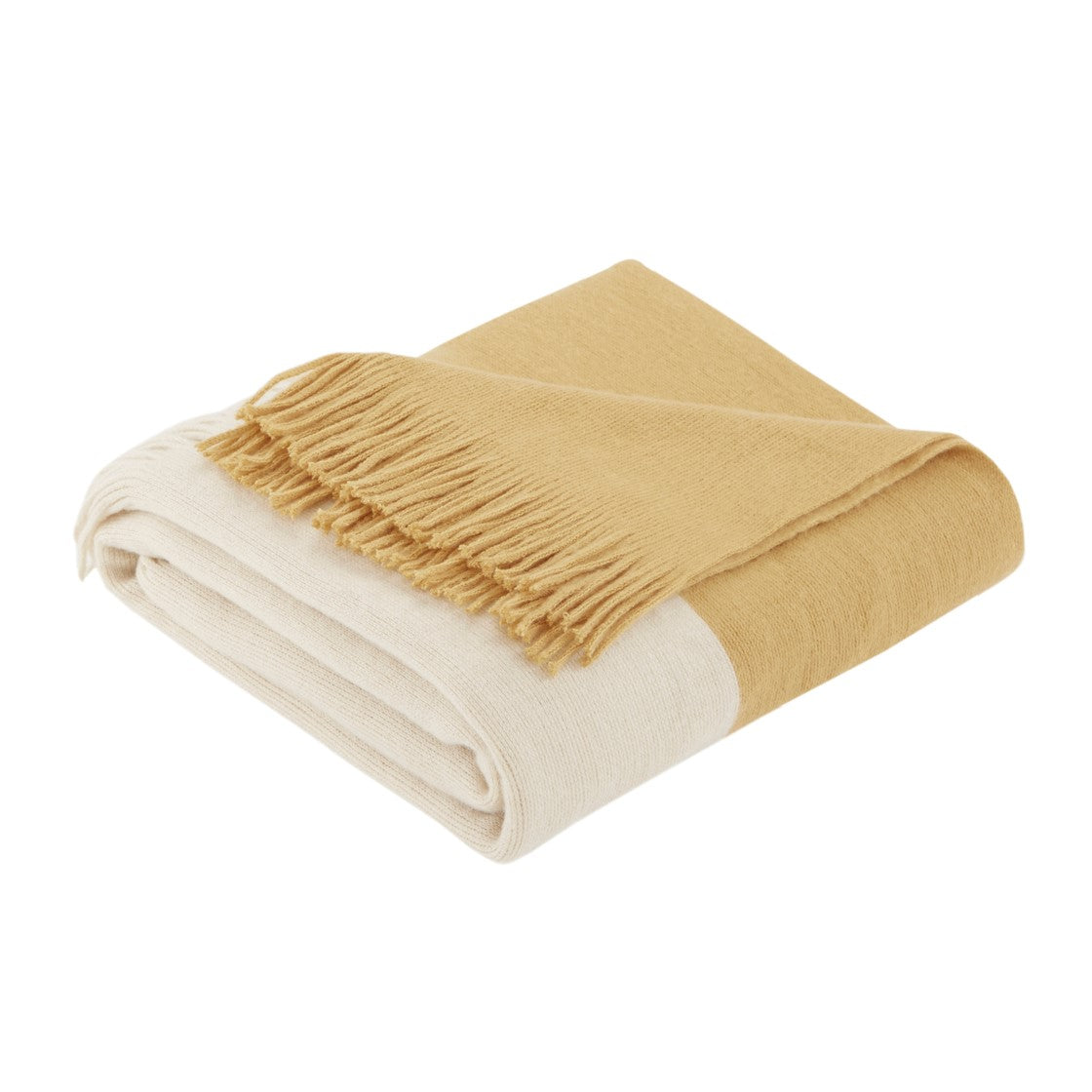 Stockholm Color Block Faux Cashmere Throw 50x60" Yellow