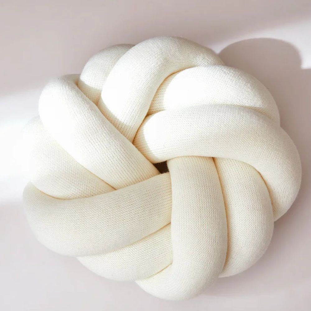 Puffy Pretzel Cushion Snow Drift