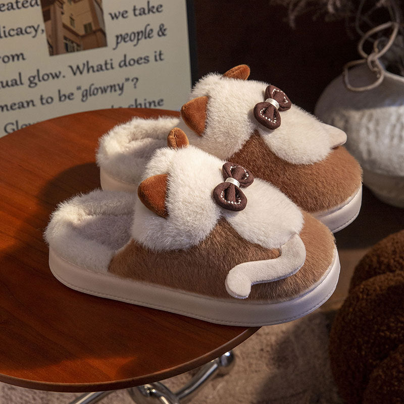 Women’s Cat House Slippers Brown