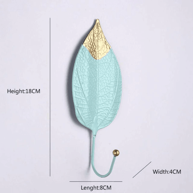 Nature's Foliage Metal Wall Hooks PowderBlue Magnolia