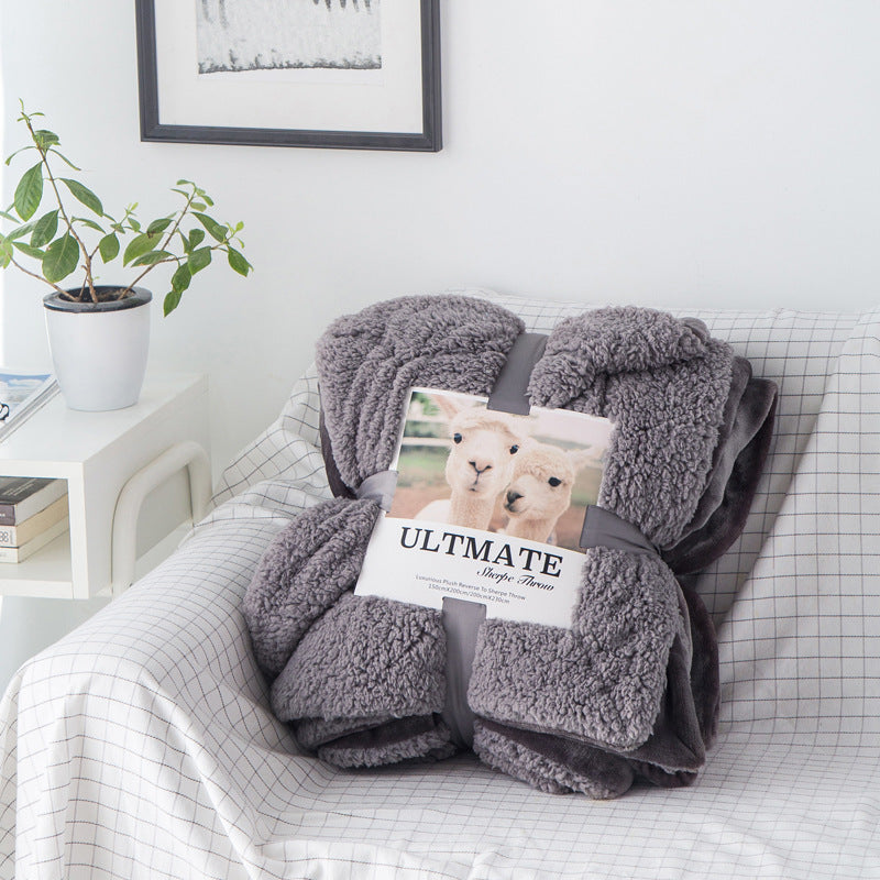 Double Layer Fleece Throw Blanket