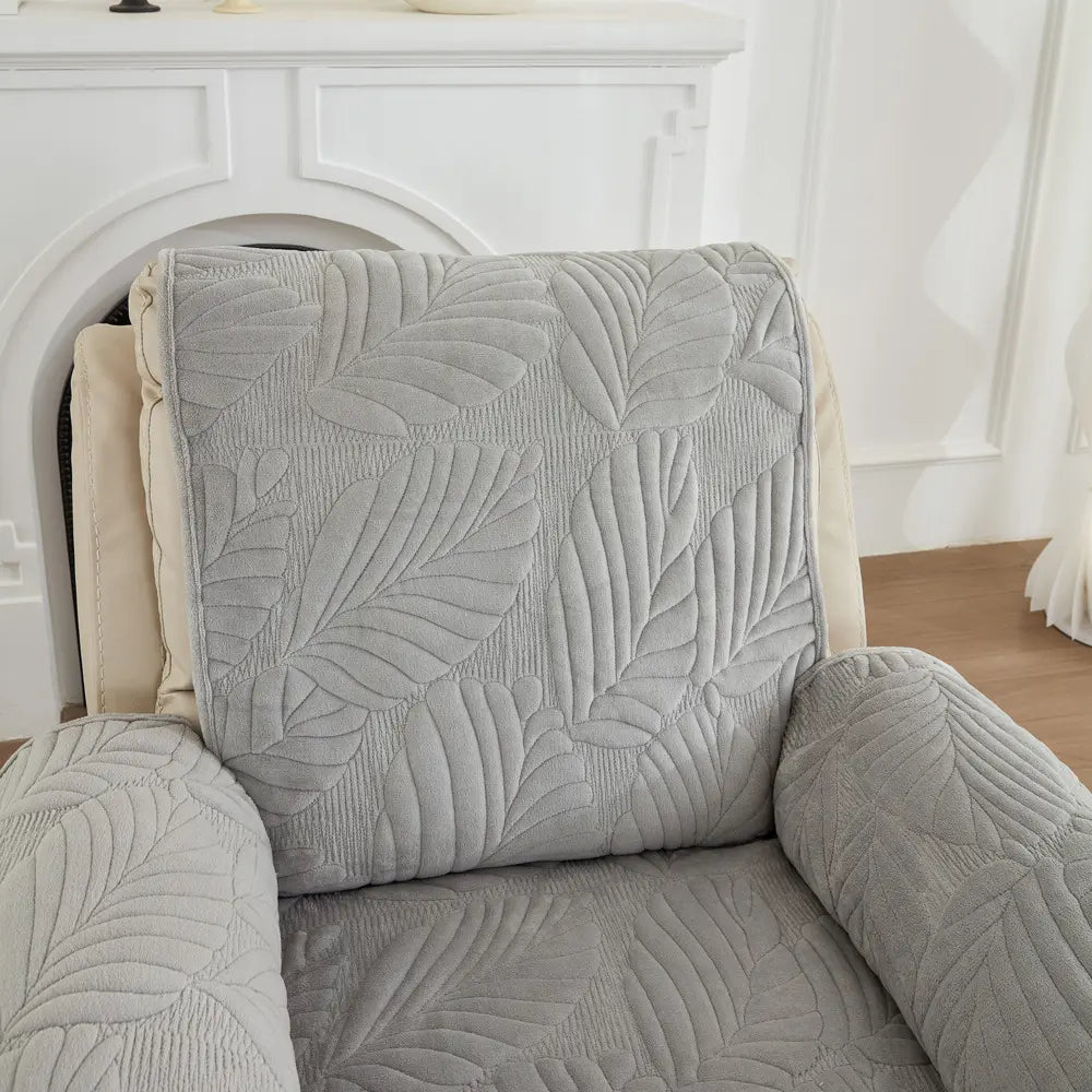 Waterproof Recliner Cover - Quilted Slipcover with Storage Pockets
