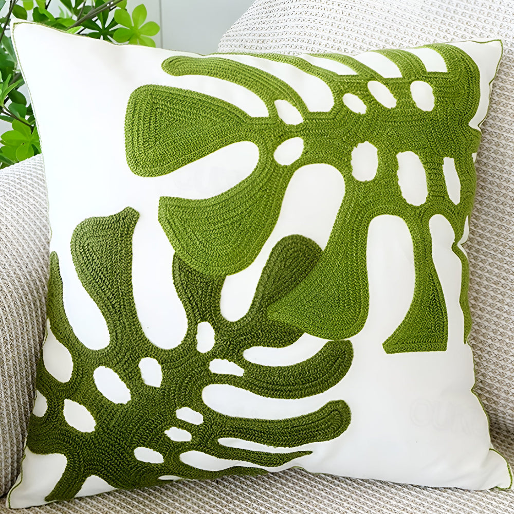 Verdant Paradise Cushion Cover Monstera Magic