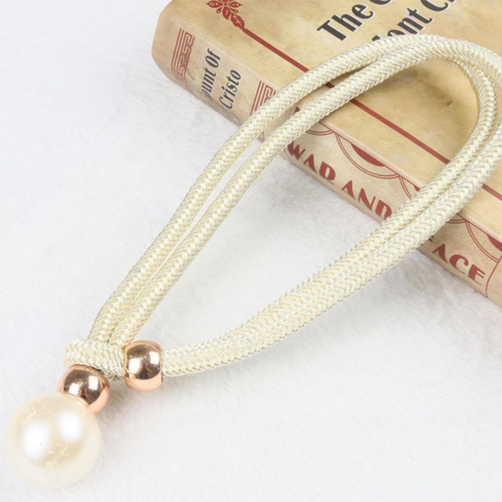 Lustrous Pearl Curtain Tie Back | 2 Pcs Set Cream White