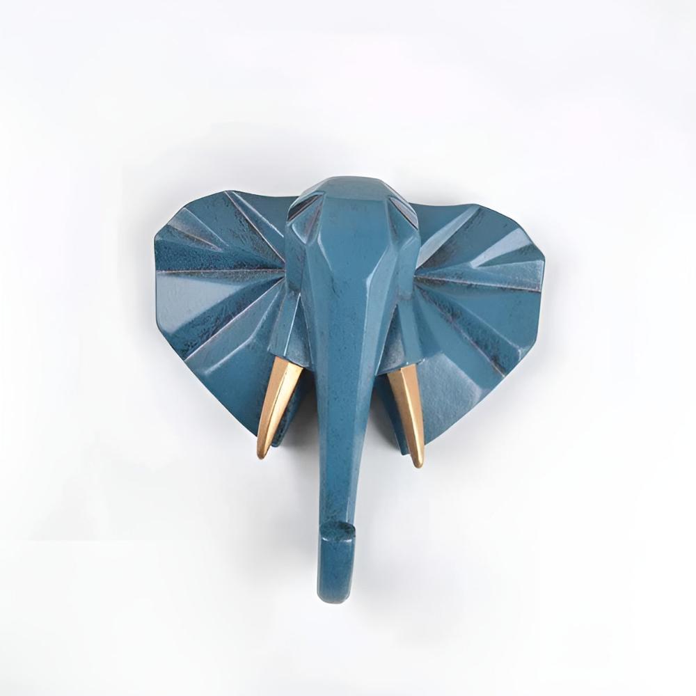 Animal Head Wall-Mounted Key Holder Royal Duo Elephant