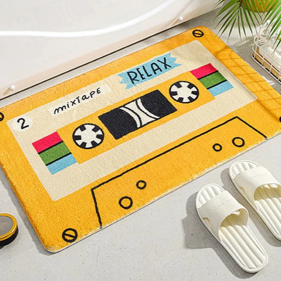 90s Cassette Rug Yellow