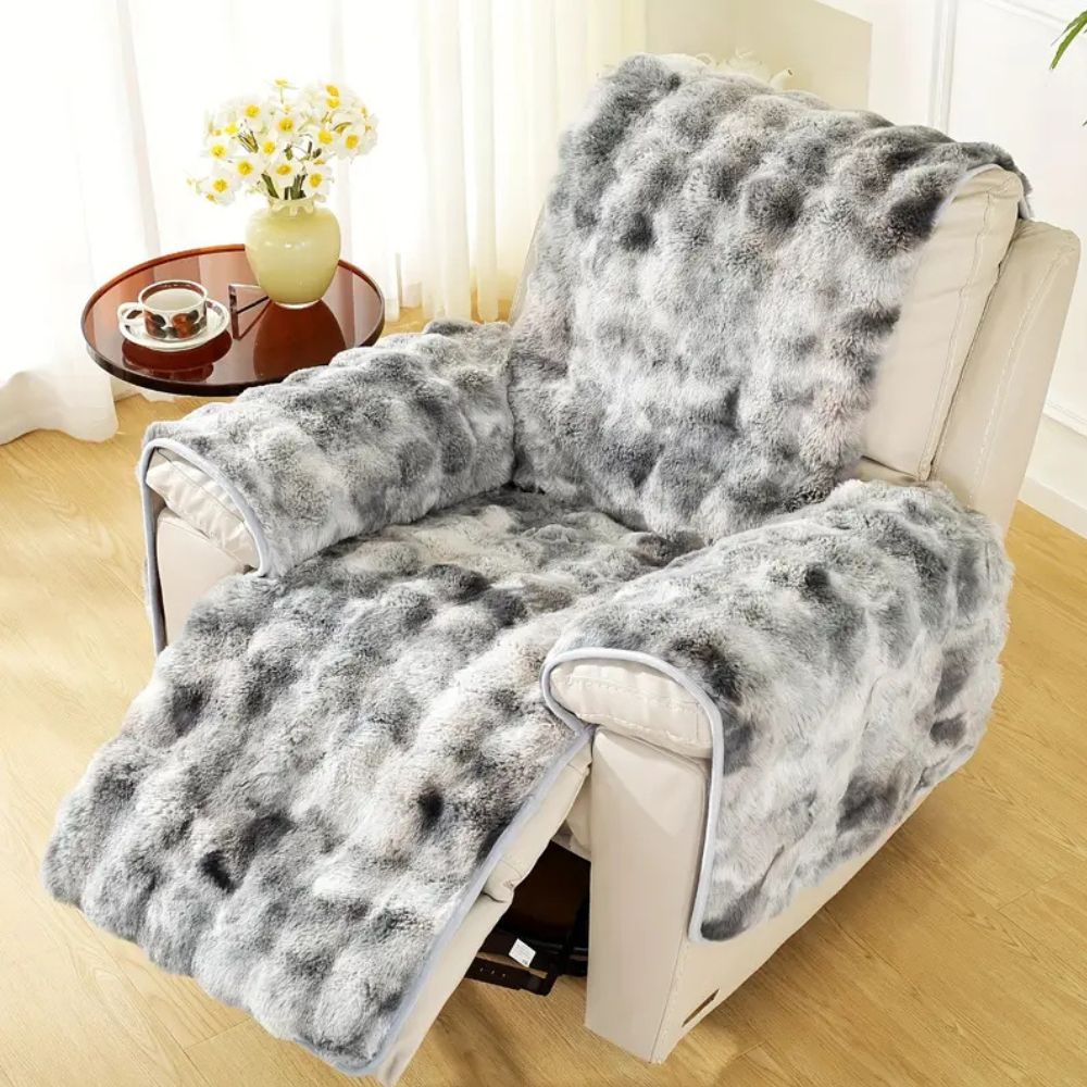 Velvet Plush Recliner Sofa Cover Cloud Drift