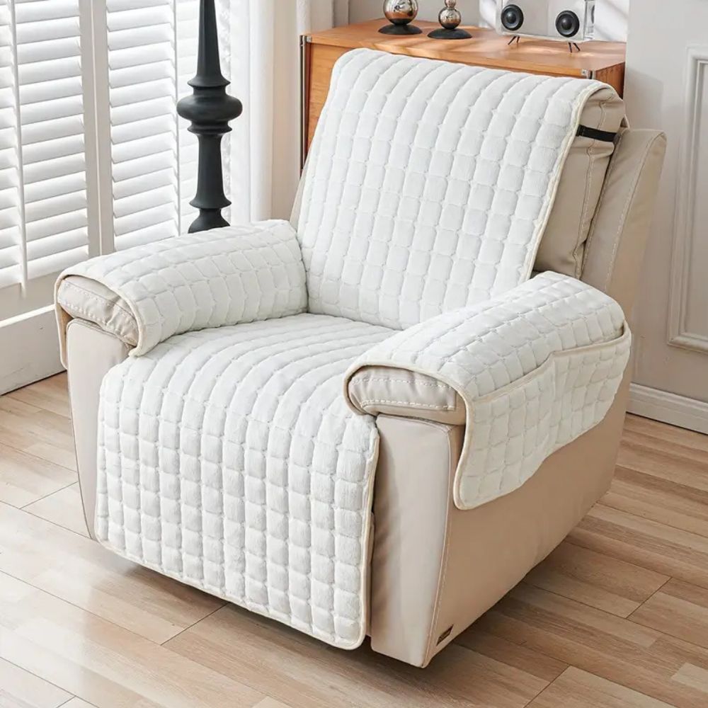 Snug Grid Recliner Cover Ivory