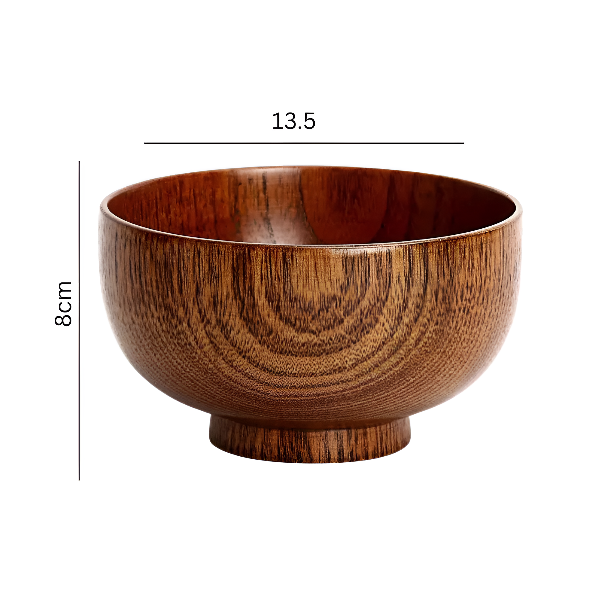 Rustic Jujube Wooden Bowl 5.3"x3.1"