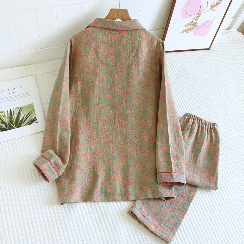 Women's Cotton Pajama Set - Top & Trousers