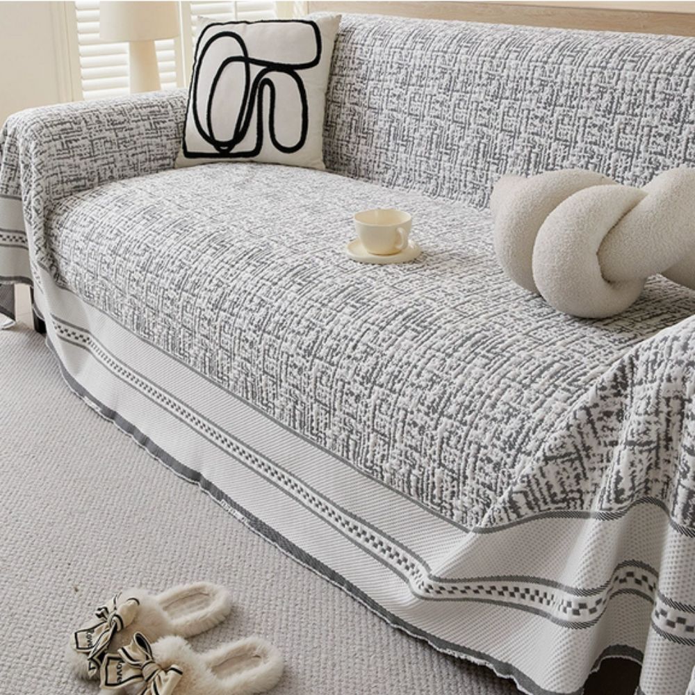 Crystal Chill Sofa Cover Charcoal Weave