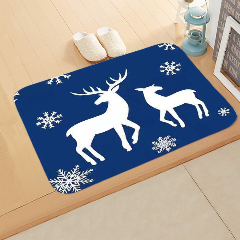 Winter Time Floor Mats White Deer