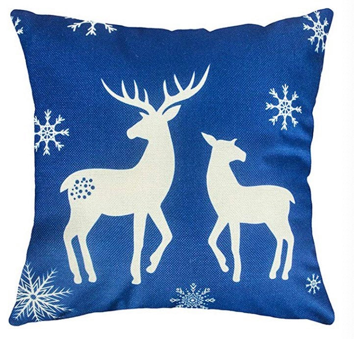 Winter Time Cushion Covers White Deer