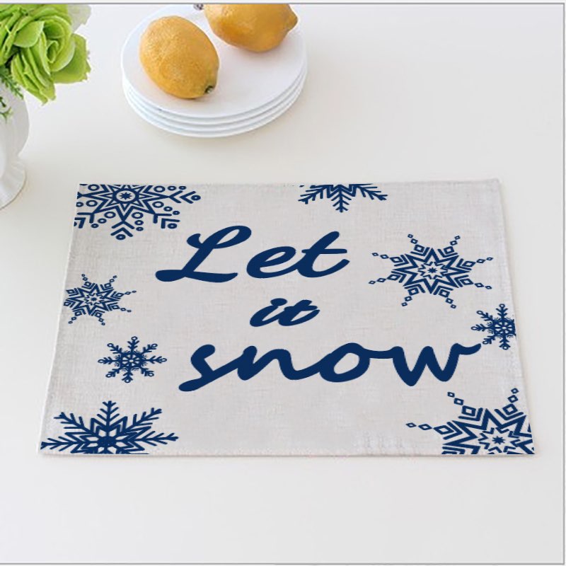 Winter Time Dinner Mats Let It Snow