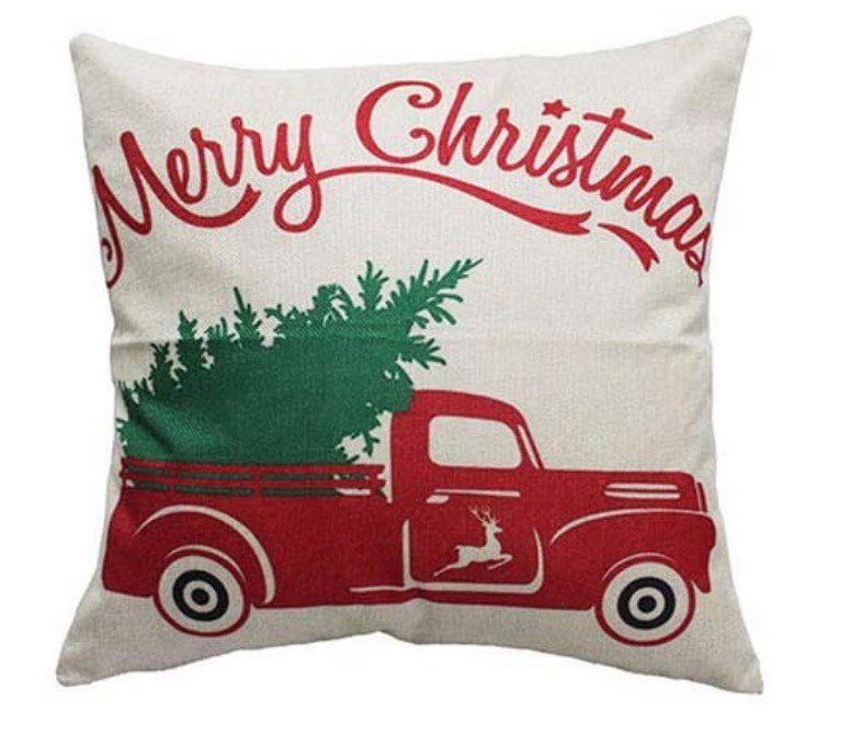 Holiday Plaid Cushion Covers Christmas Tree