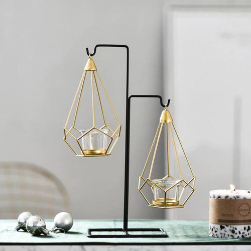 Aetheria Lantern - Iron Candle Holder Double