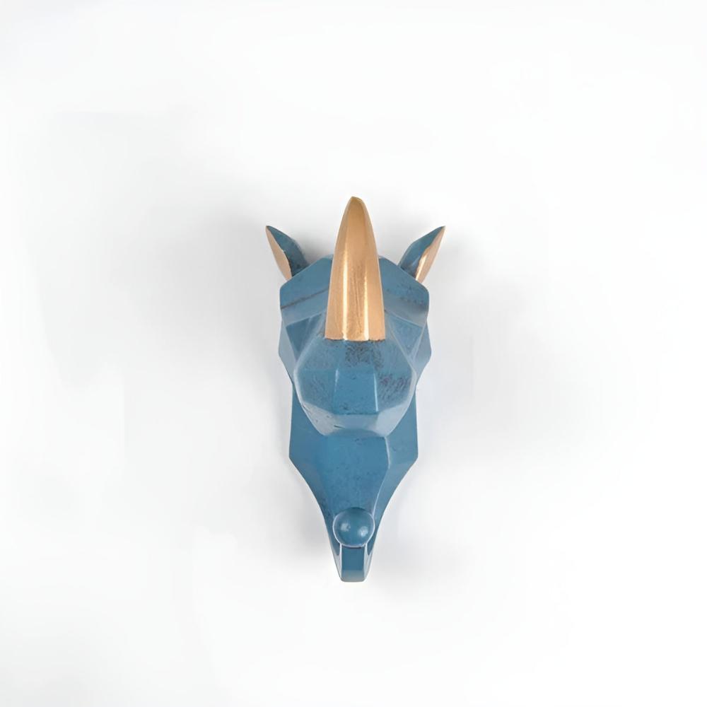 Animal Head Wall-Mounted Key Holder Royal Duo Rhino