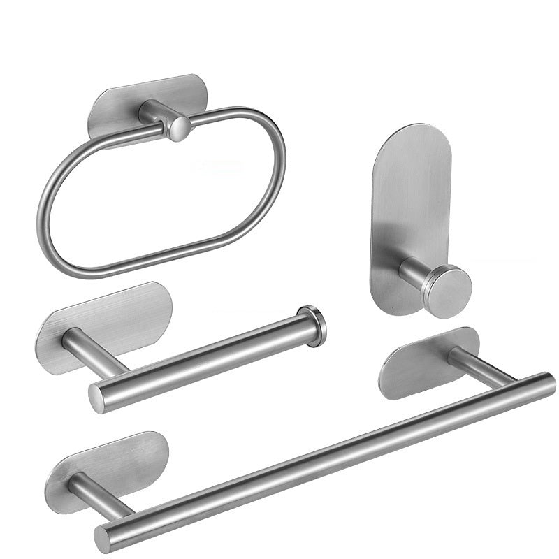 Modern Bathroom Accessories Set 4PCS Silver 4 Piece Set