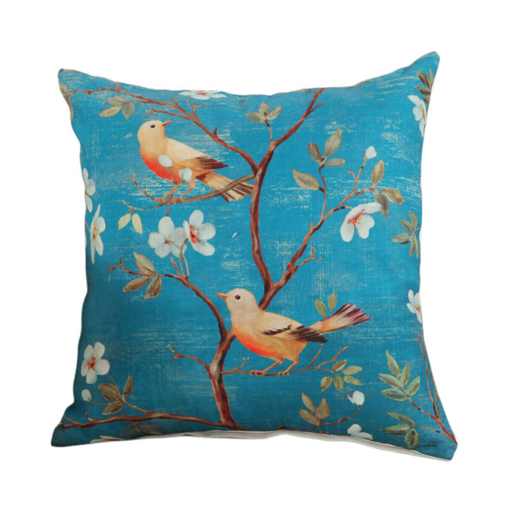 Feathered Floral Cushion Covers Tranquil