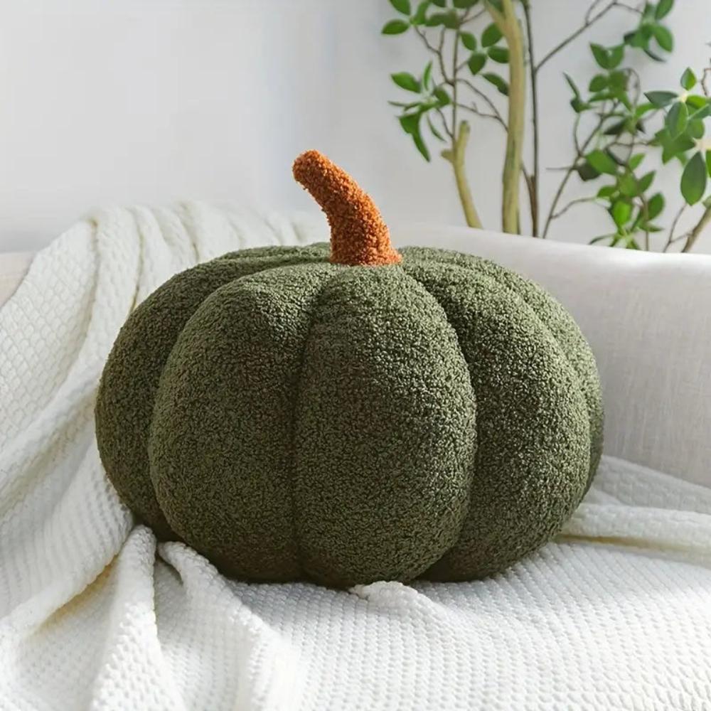 Pumpkin Patch Plush Cushions Green