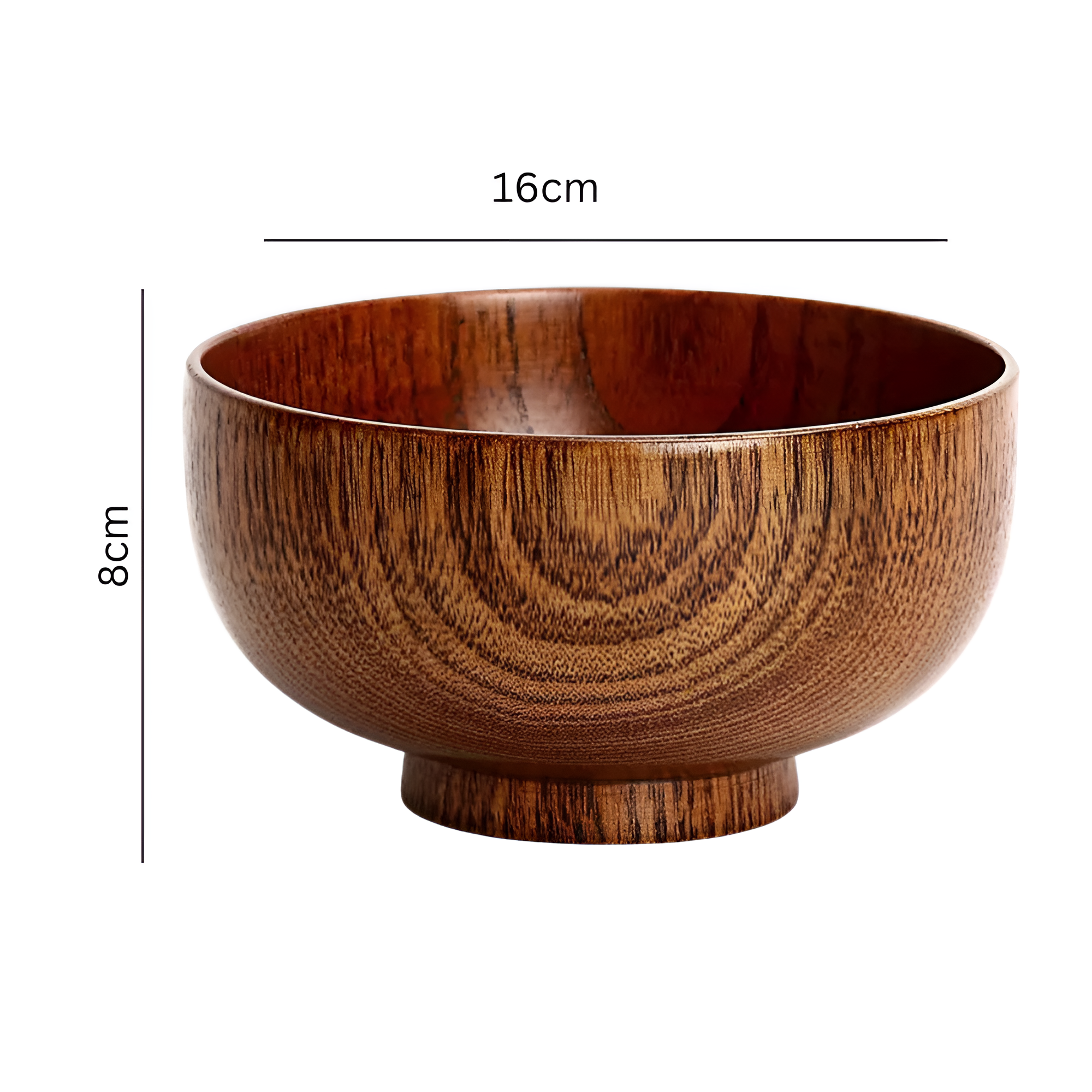 Rustic Jujube Wooden Bowl 6.2"x3.1"