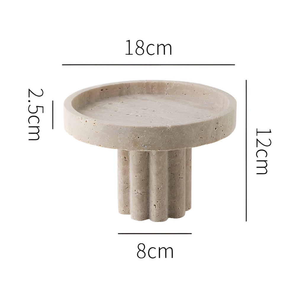 Pietra Natural Travertine Tray Circle