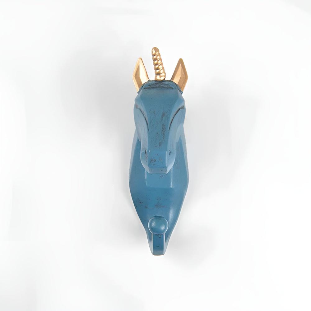 Animal Head Wall-Mounted Key Holder Royal Duo Unicorn