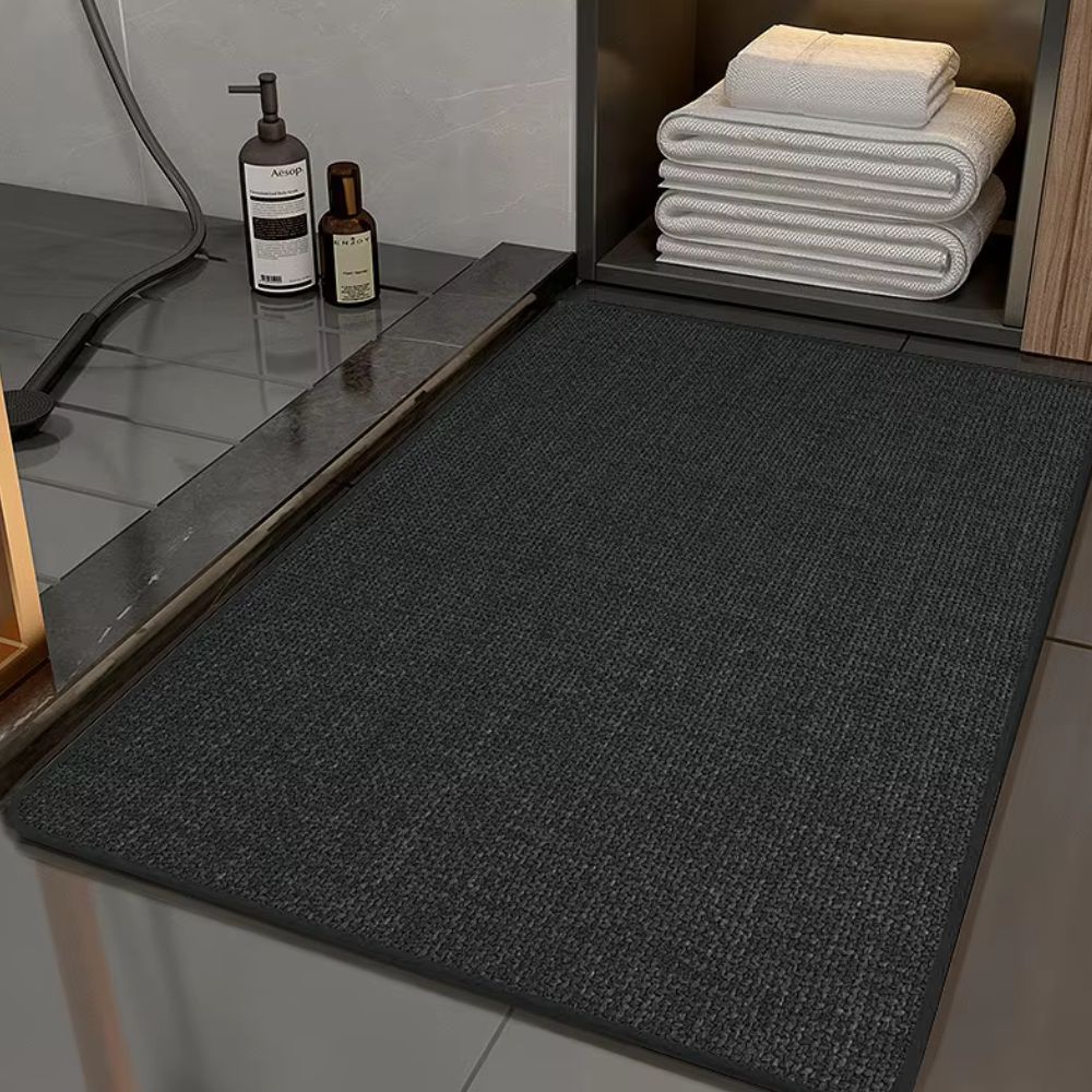 Braided Comfort Non-Slip Bath Mat Midnight Black