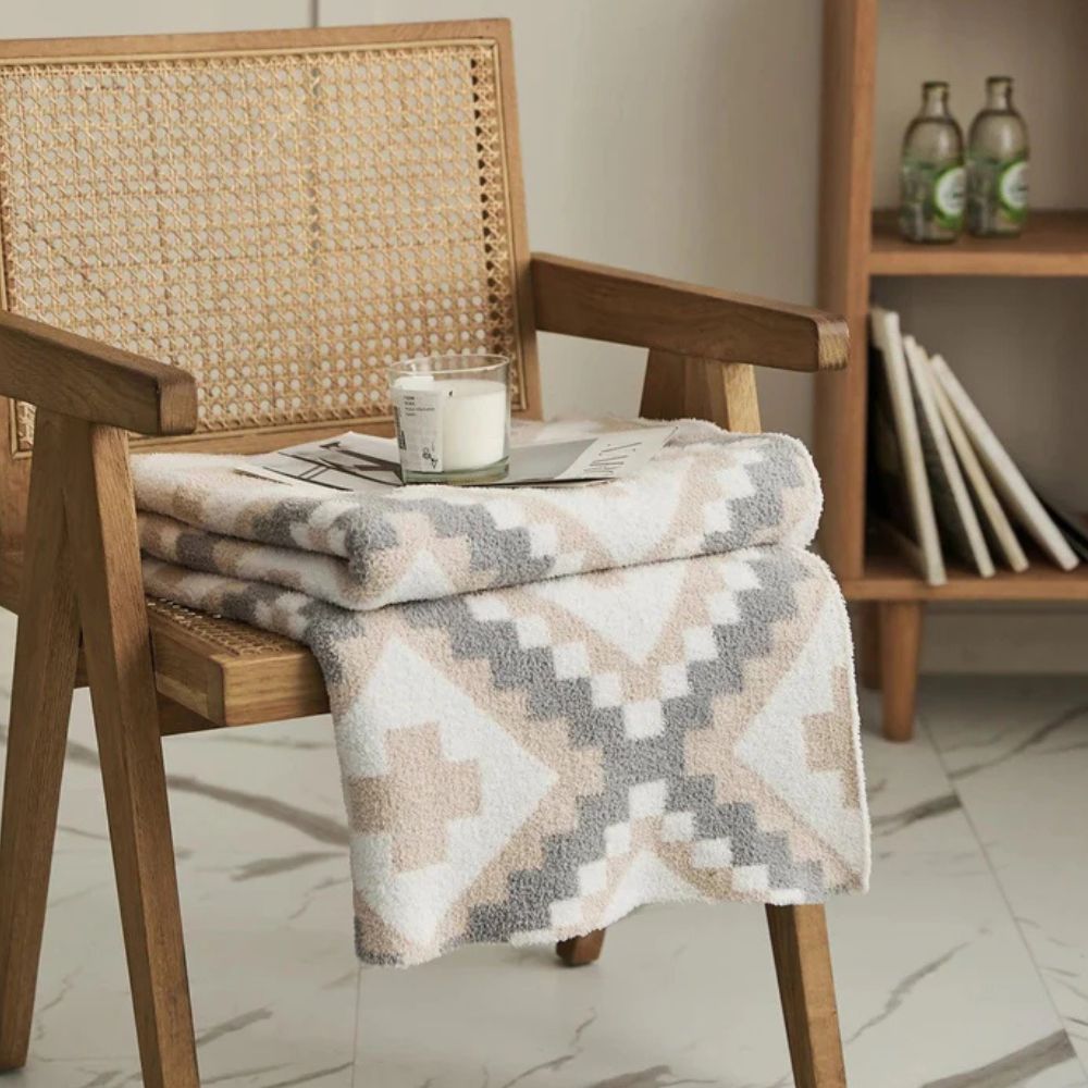 Sierra Peaks Knit Blanket Sandstone Ridge