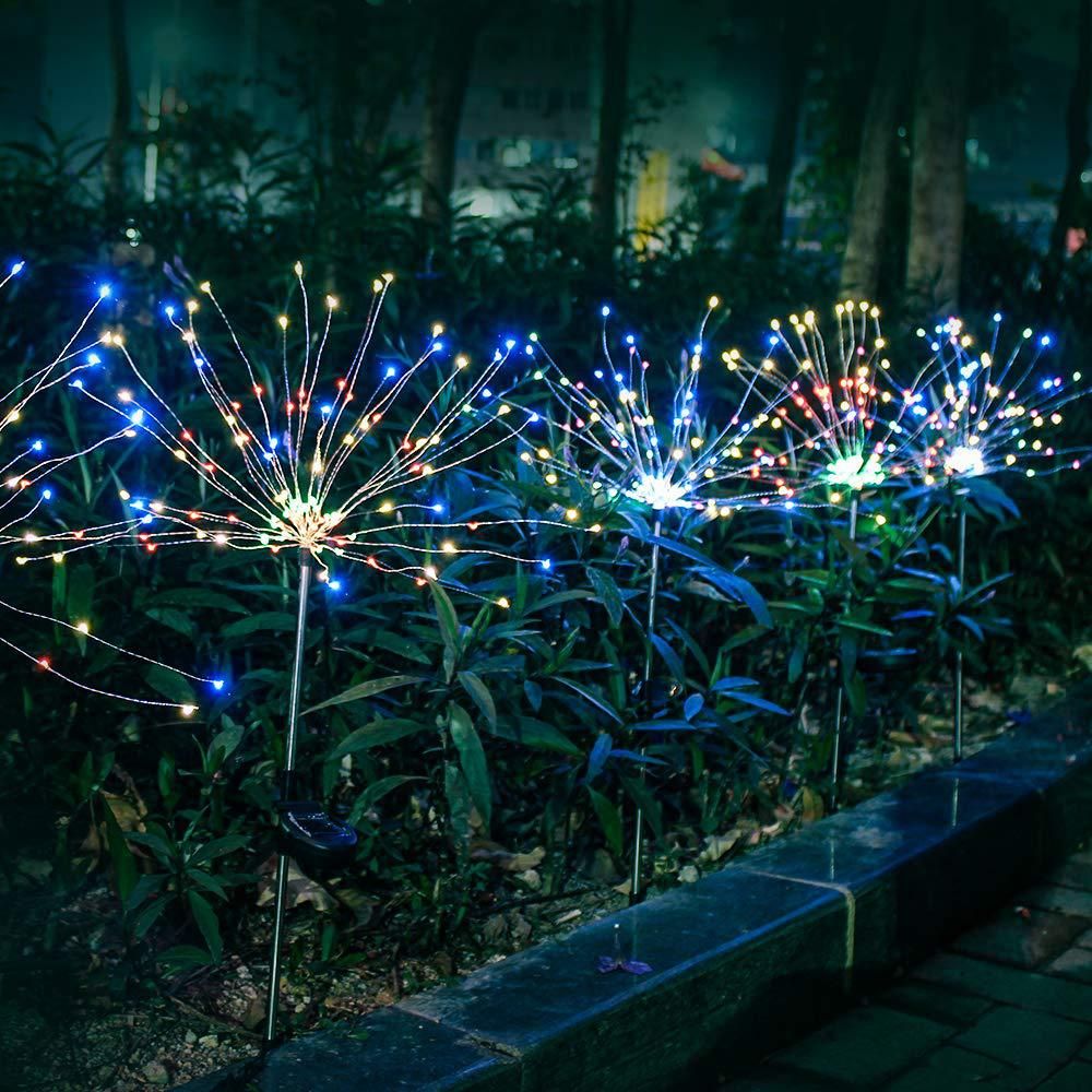 Waterproof Solar Firework Lamp Multicolor