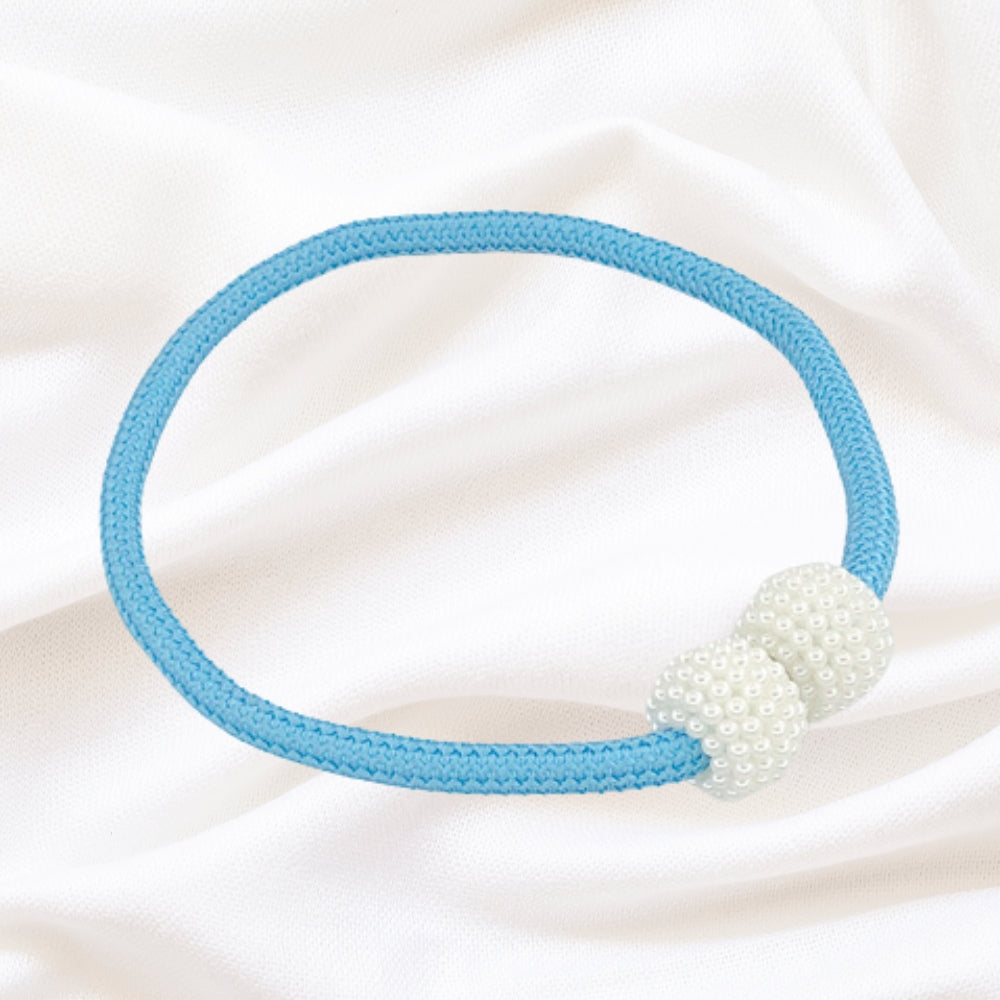 Magnetic Pearl Curtain Tie Back | 2pcs Set Sky Blue