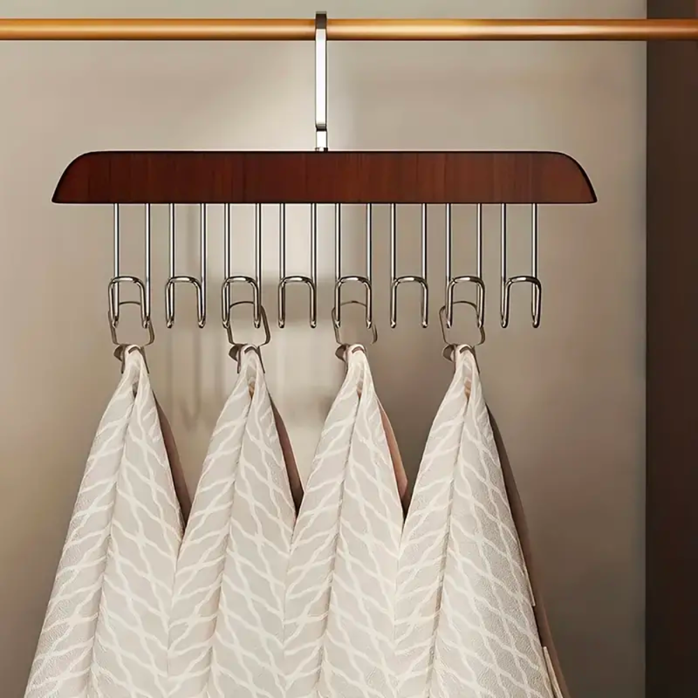 Multifunctional Hanger Hook Dark Wood