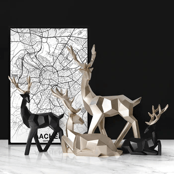 Reindeer Legends Sculpture Duo