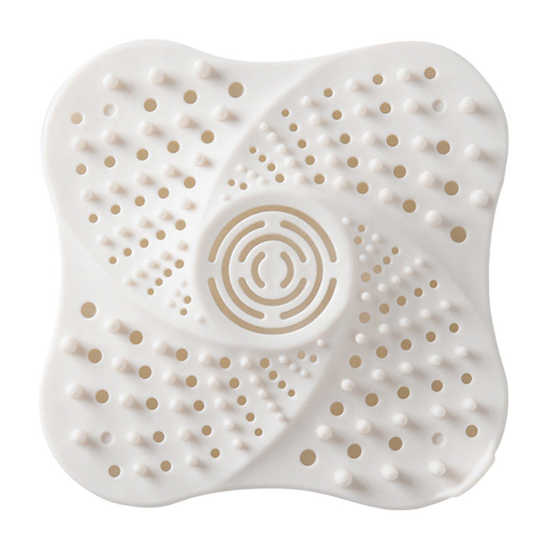 Silicone Drain Hair Catcher Cover White