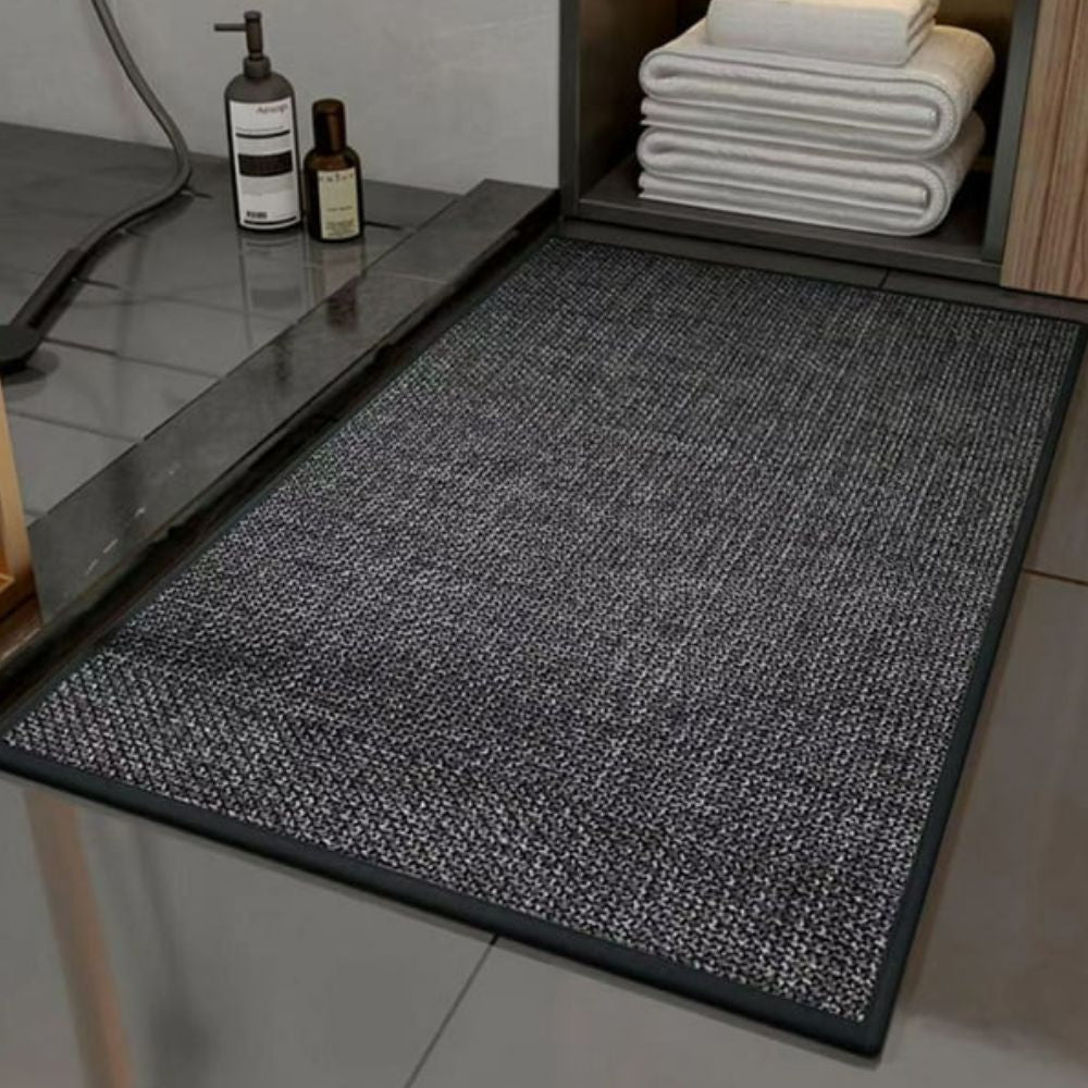 Braided Comfort Non-Slip Bath Mat Ash Gray