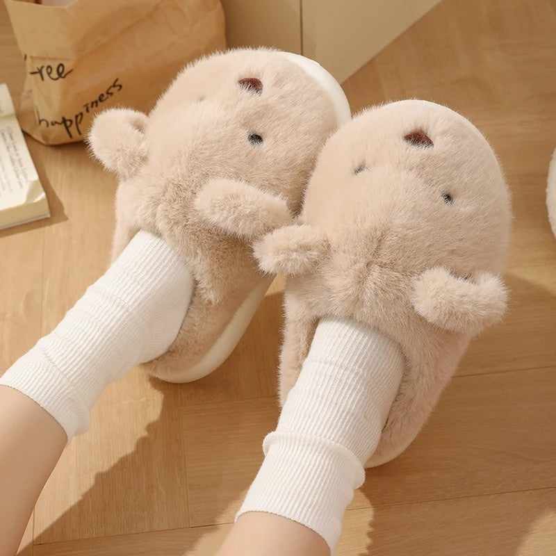 Women's Teddy Bear Plush Slippers