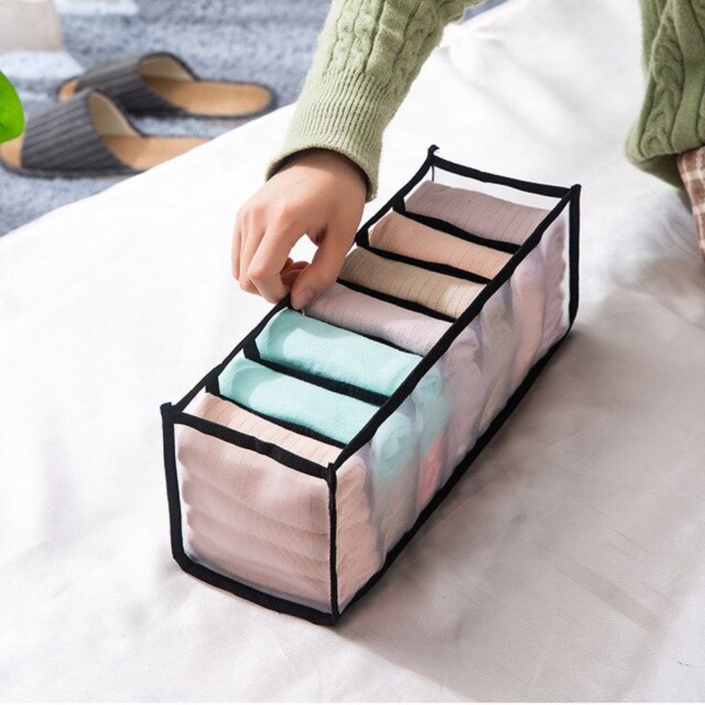 Drawer Clothes Organizers Black Medium (7 Slots)