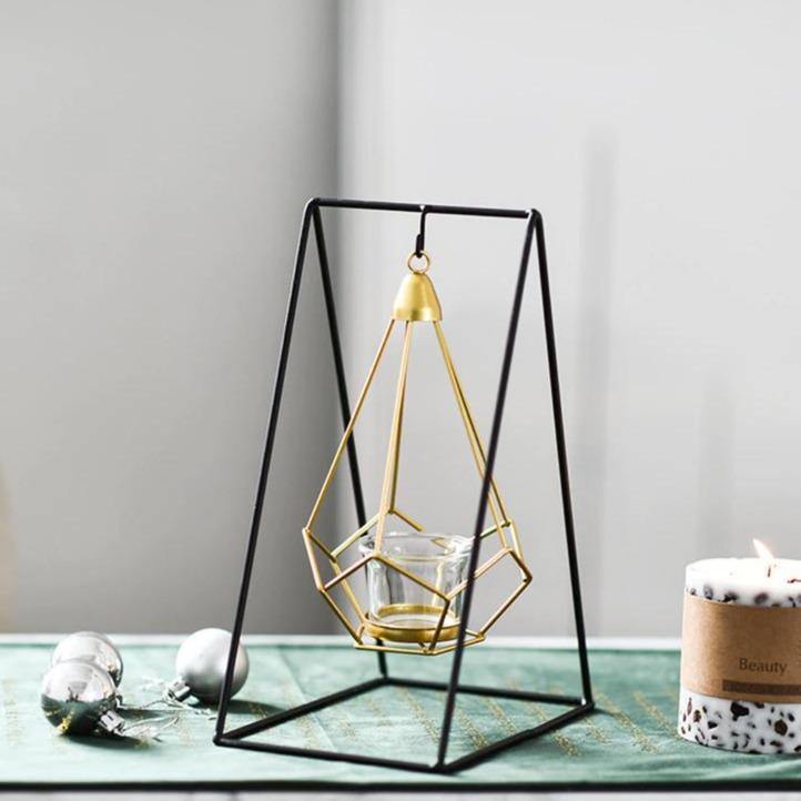 Aetheria Lantern - Iron Candle Holder Triangle