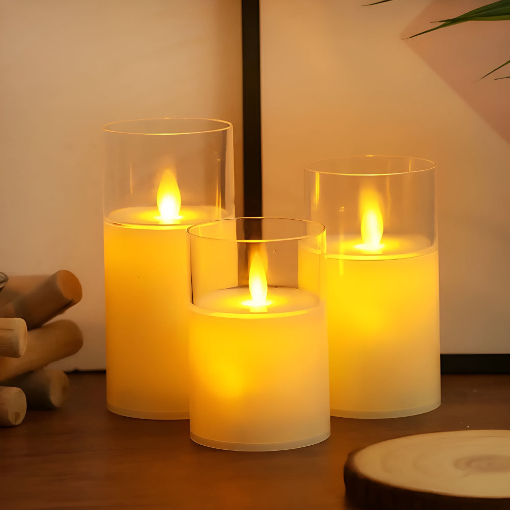 Ethereal 3D Flameless Candle | 3pcs Set Honey Tint