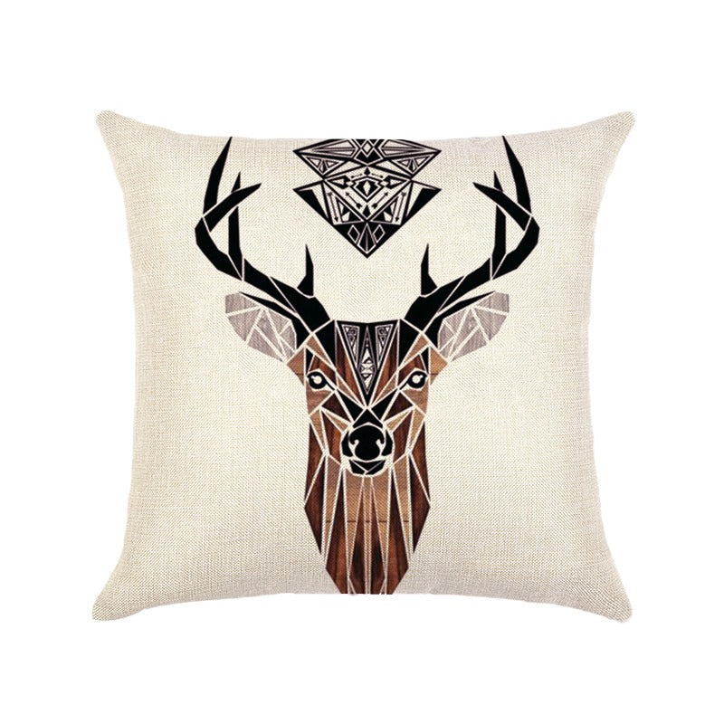 Deer Cushion Covers Triangle Deer