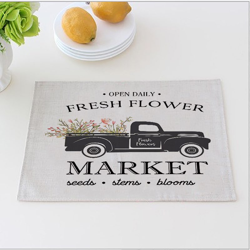 Spring Time Dinner Mats Fresh Flowers