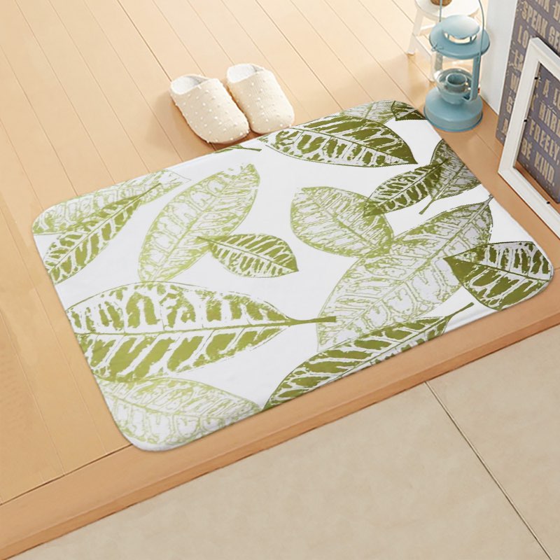 Floral Spring Floor Mats Leaves