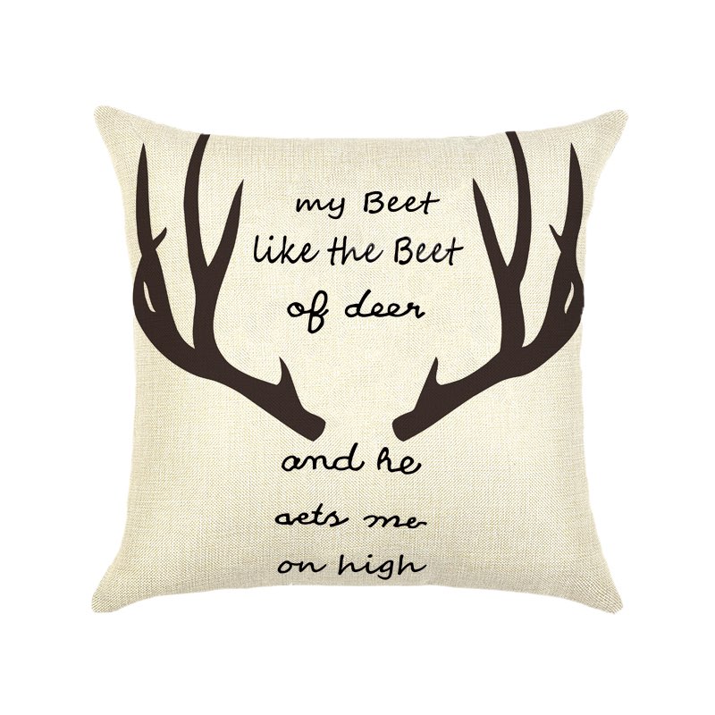 Deer Cushion Covers Antlers