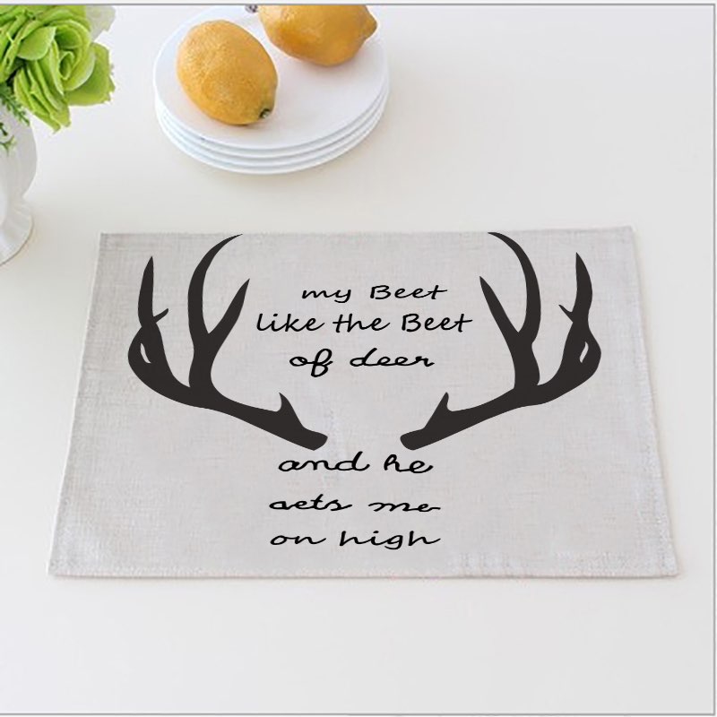 Deer Dinner Mats Antlers